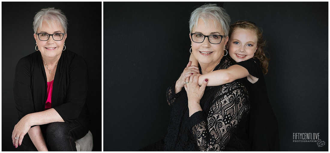 Grandma in her 60s with granddaughter portrait session christiansburg